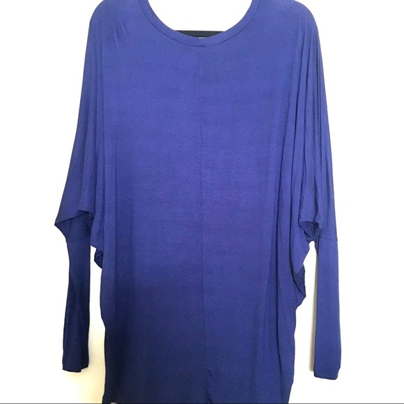 Womens Long Sleeve Dolman Loose Fit Knit Tunic Top - Picture 3 of 6